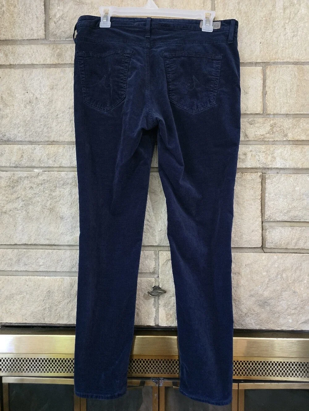 AG Adriano Goldschmied Navy Blue Stretch Skinny Pants Size 30R - Picture 3 of 13